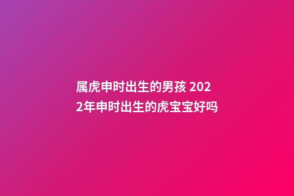 属虎申时出生的男孩 2022年申时出生的虎宝宝好吗-第1张-观点-玄机派